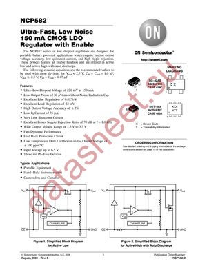 NCP582LXV30T2G datasheet  